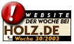 holz.de-Award für die Webseite der Woche